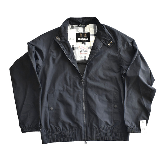 C0 NWT BARBOUR Navy Summer Royston Casual Bomber Jacket Size S $260 - Picture 1 of 7